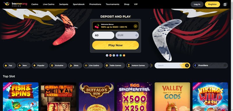 Izkušite Boomerang Casino: Najboljše Igralnice in Bonusi v Sloveniji