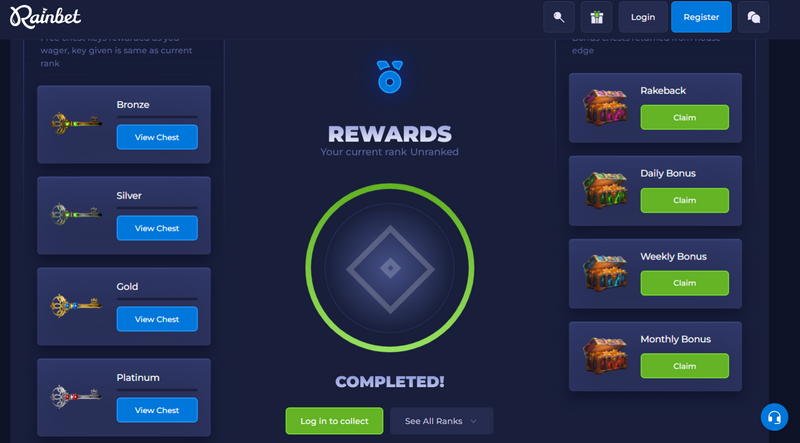 Rainbet Betting markets